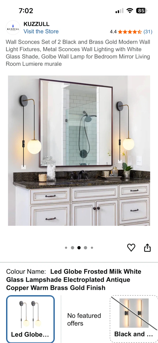 Set of 2 Kuzzull Modern Wall Sconces - photo 5