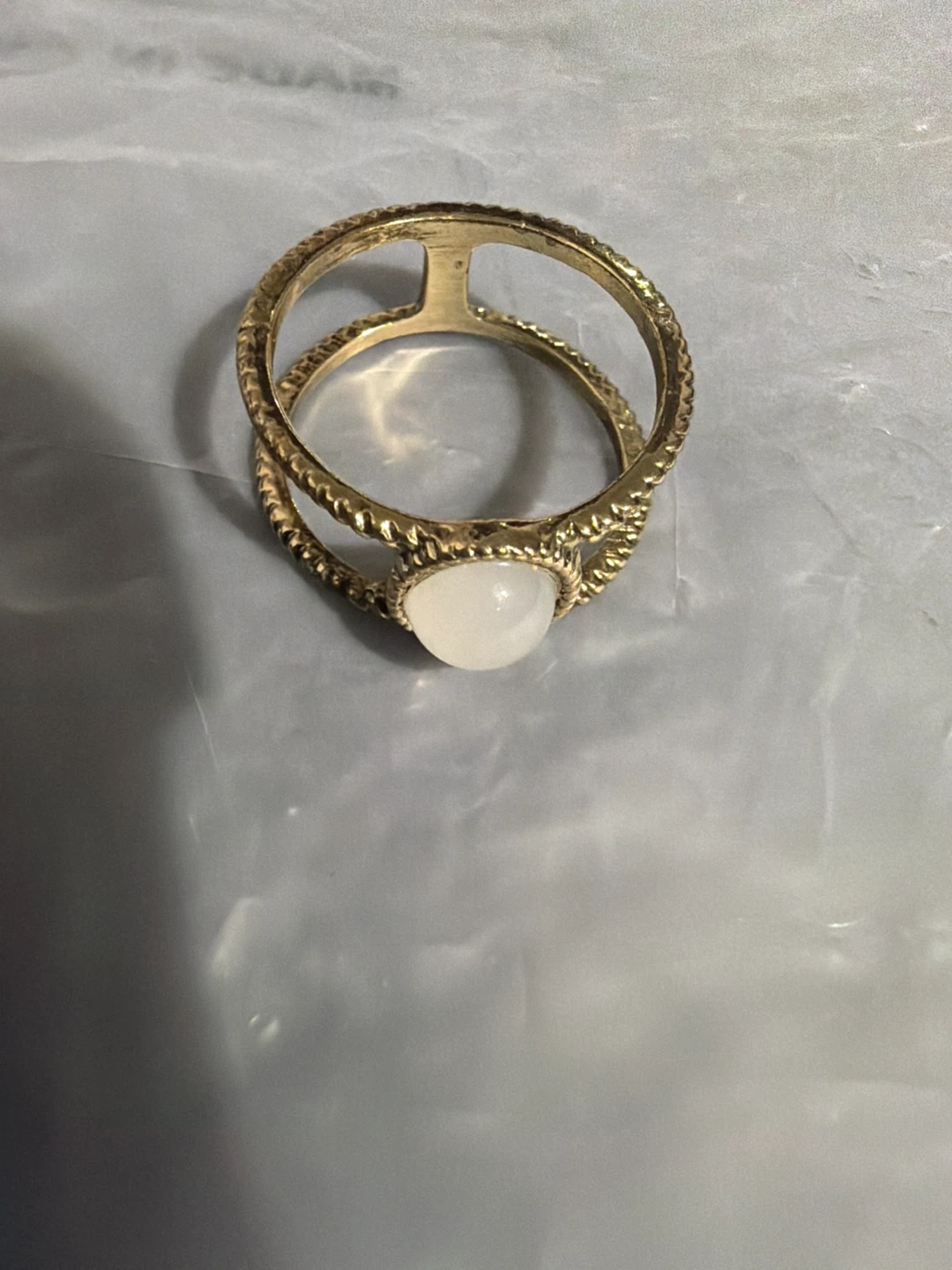 Gold Tone Stone Ring
