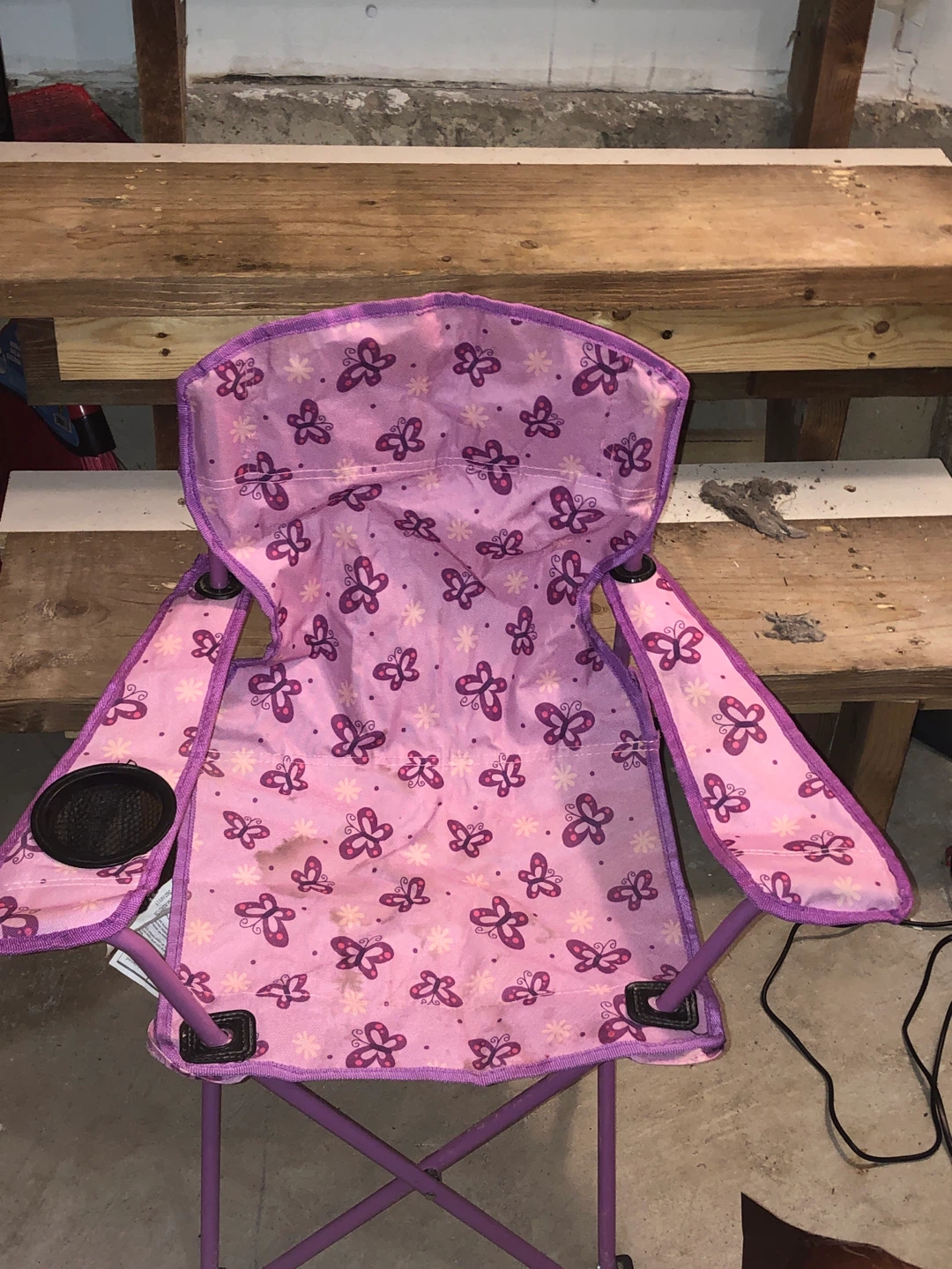 Kids foldable butterfly pattern chair