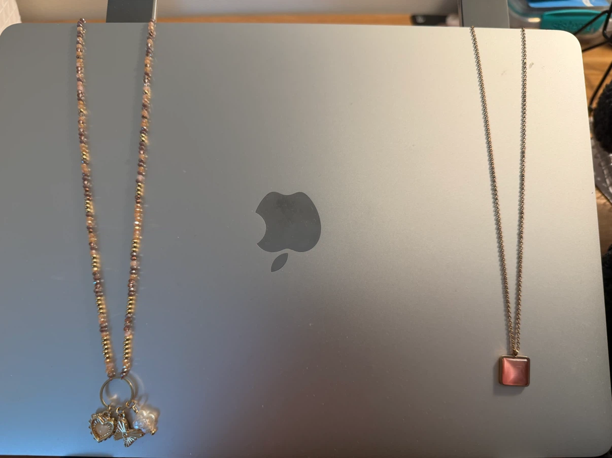 Necklaces - Beaded Chain and Square Pendant - photo 2