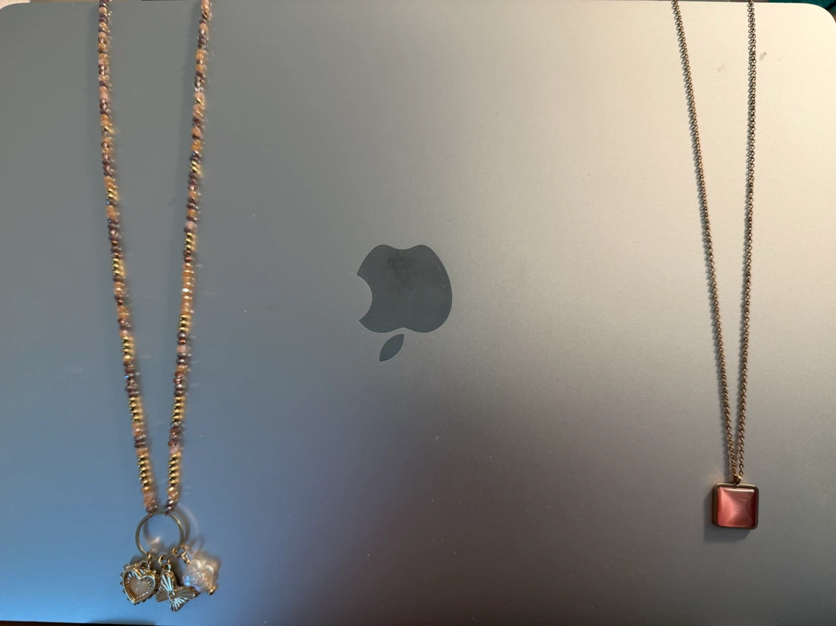 Necklaces - Beaded Chain and Square Pendant - photo 3