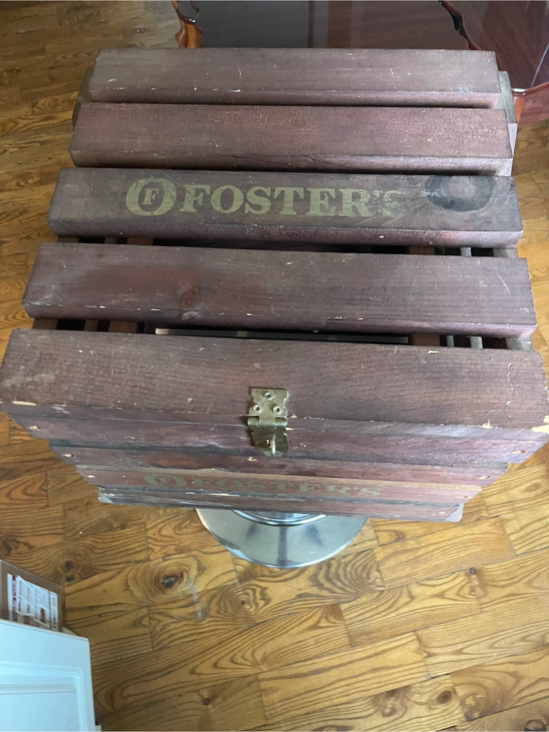 Vintage Fosters Wooden Crate with Lid - photo 2