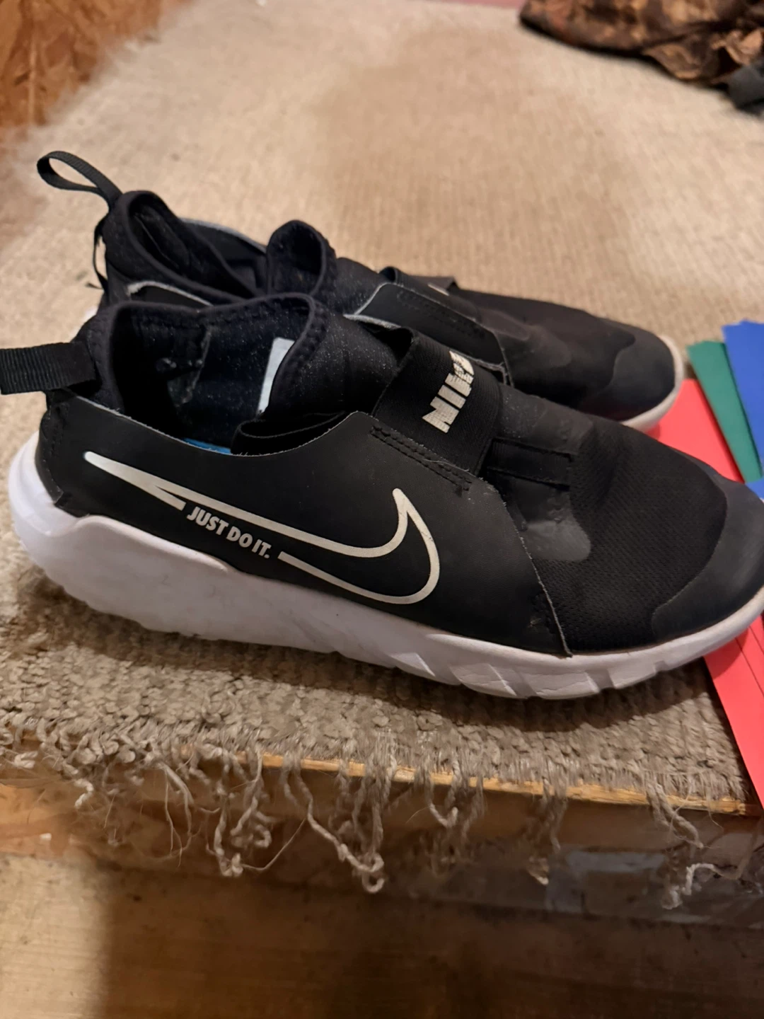 Kids Nike Black Slip-On Shoes