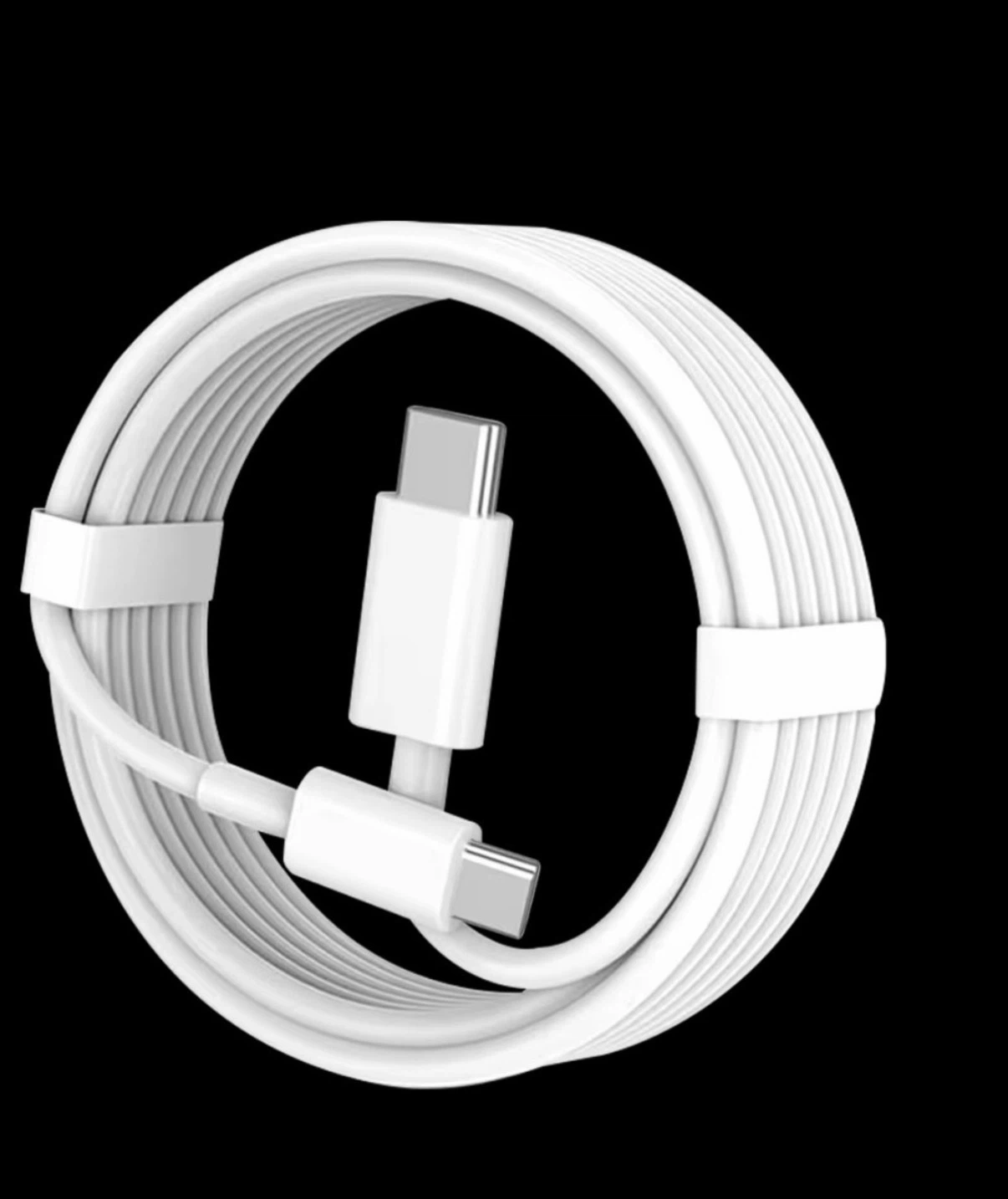 White USB-C to USB-C Cable 60W