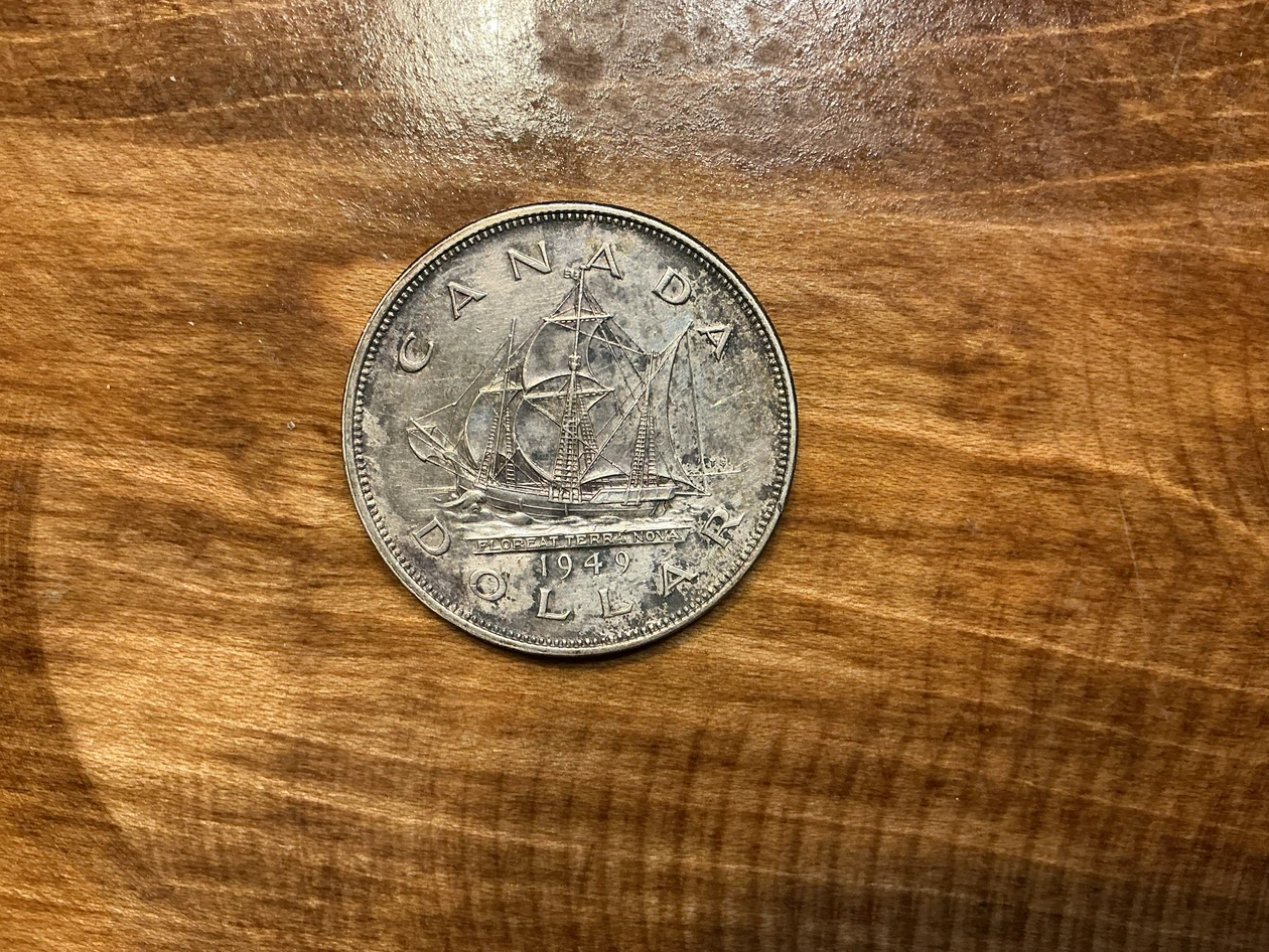 1949 Canadian Silver Dollar Coin ! - photo 3