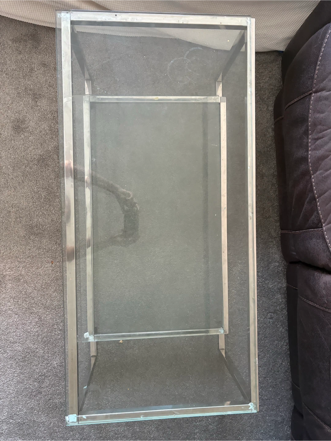 Glass and Chrome Coffee Table - photo 2