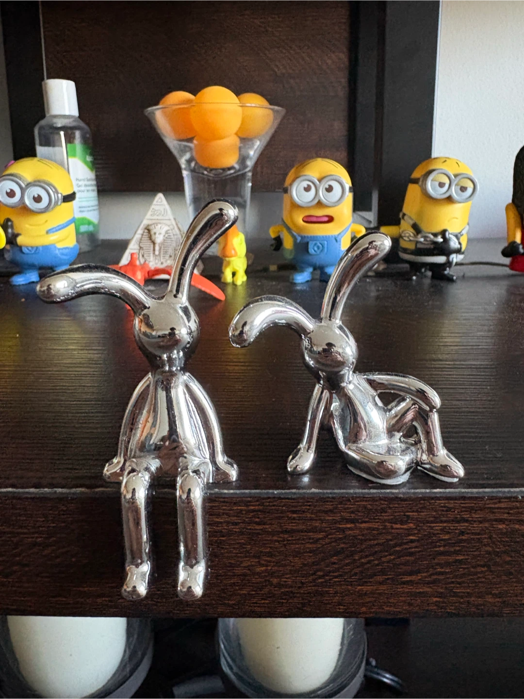 Silver Bunny Figurines
