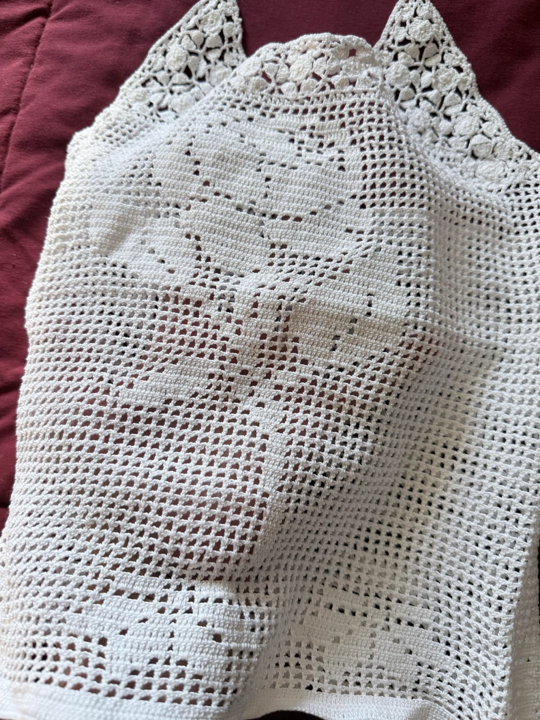 White Crochet Halter Top Size XXS - photo 4