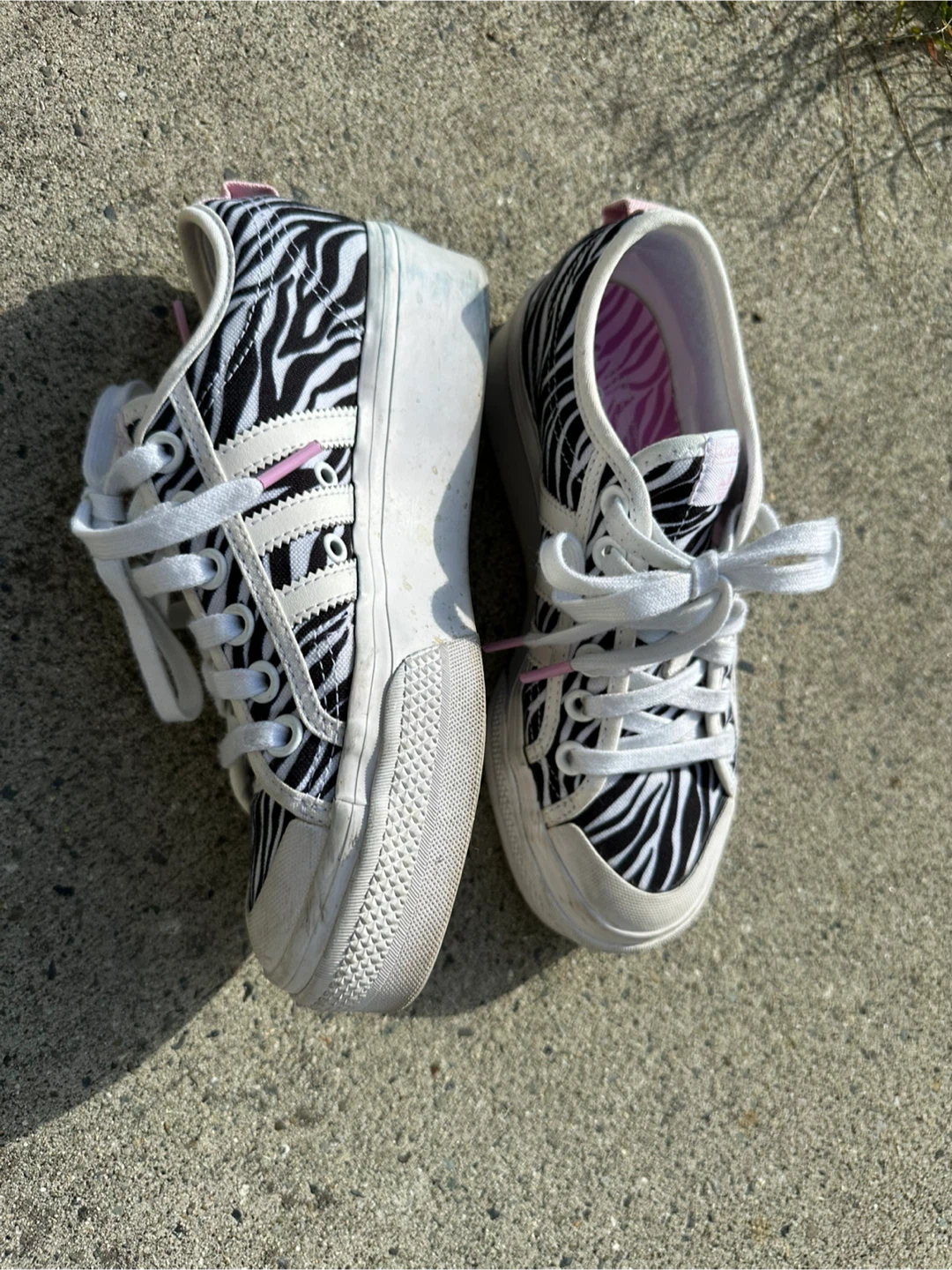 Adidas Zebra Print Platform Sneakers - photo 2