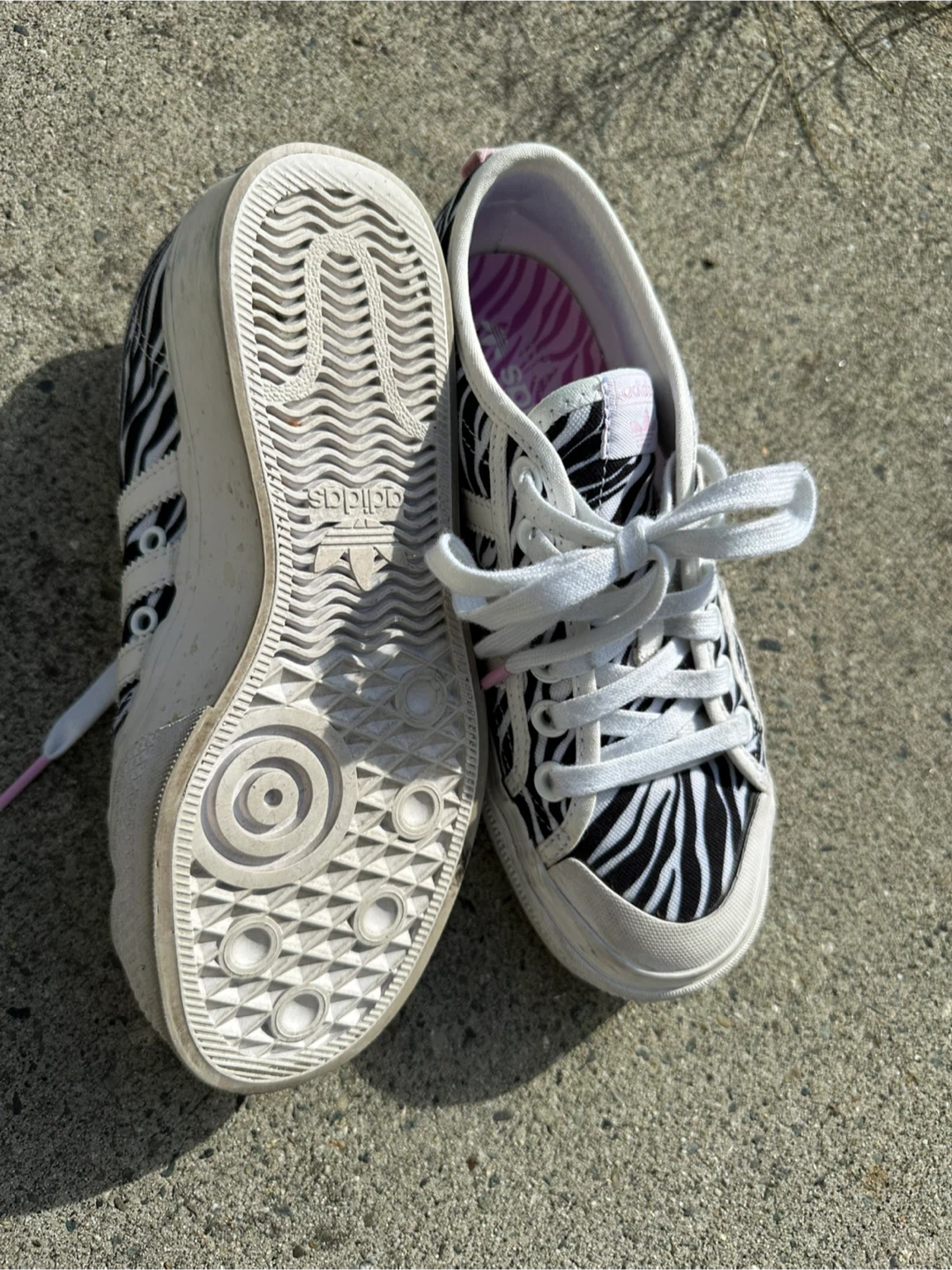 Adidas Zebra Print Platform Sneakers - photo 3