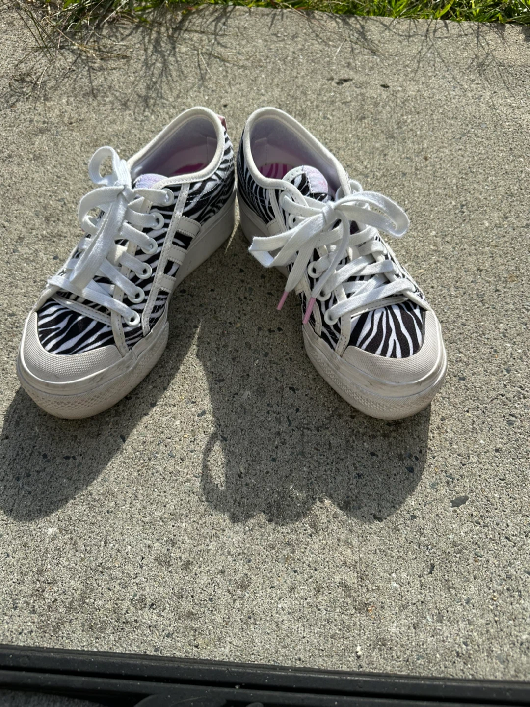 Adidas Zebra Print Platform Sneakers - photo 4