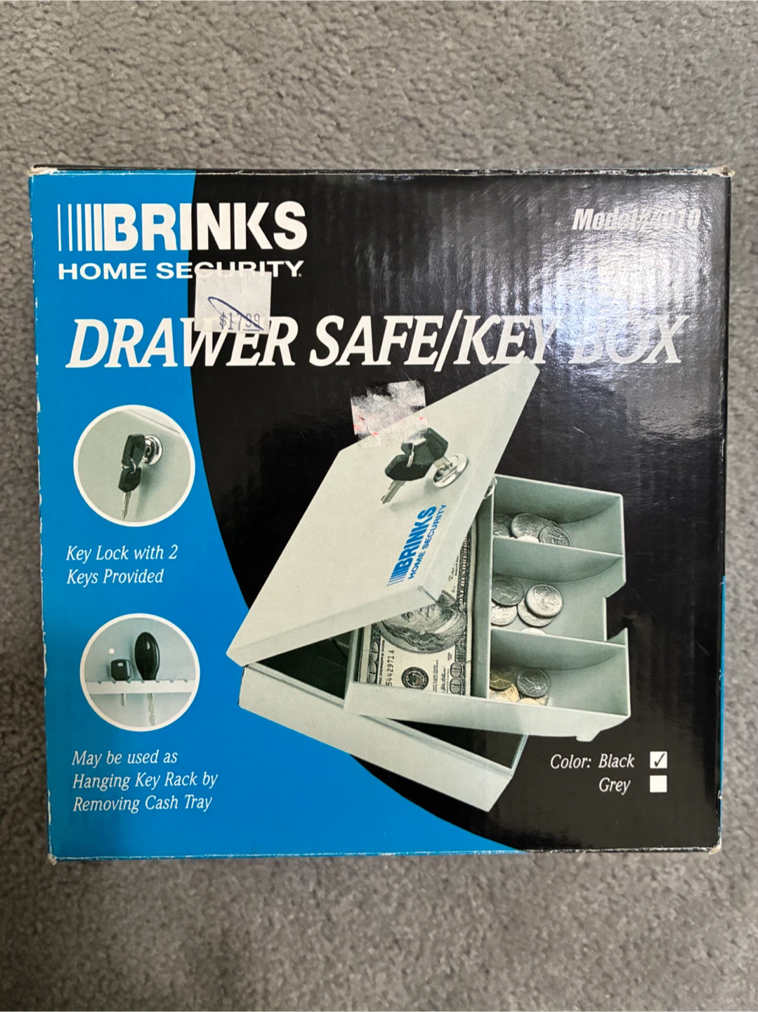 Brinks Home Security Drawer Safe/Key Box