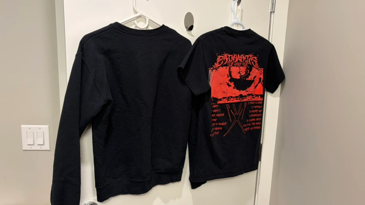 Bad Habits Club Black Crewneck Sweatshirt and T-Shirt Set - photo 2