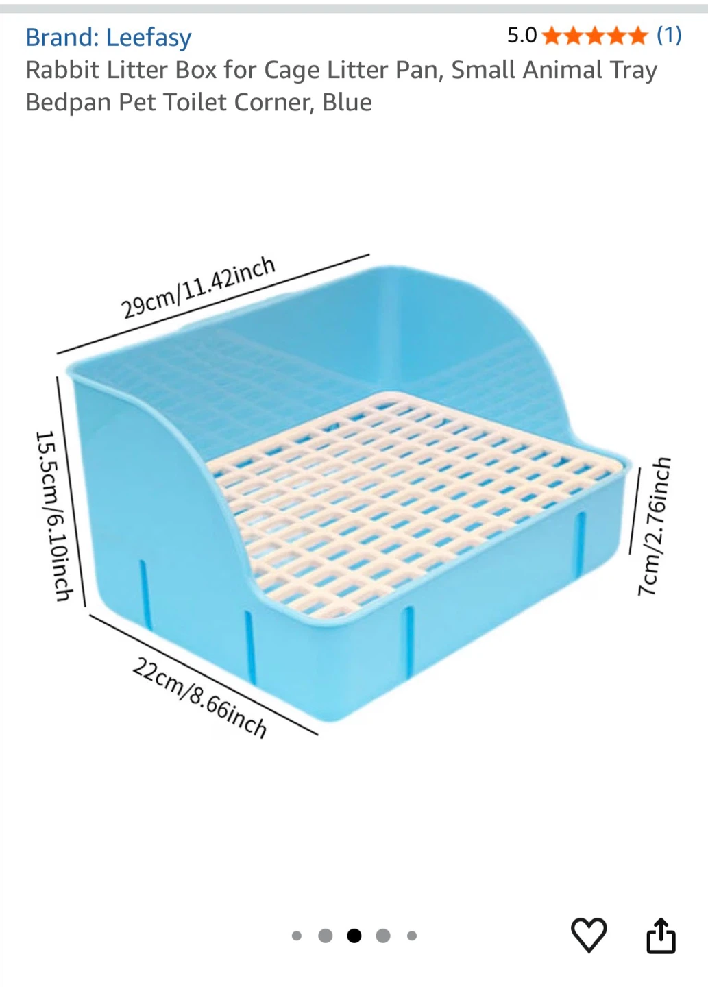 Rabbit Litter Box - Blue - photo 2