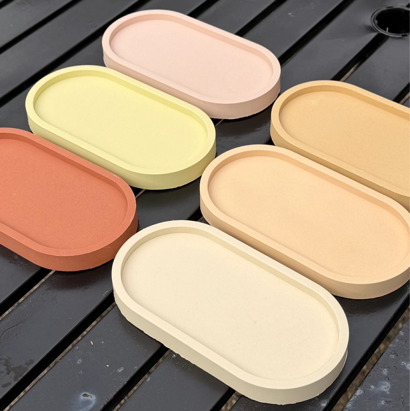 Handmade Jesmonite Oval Trays