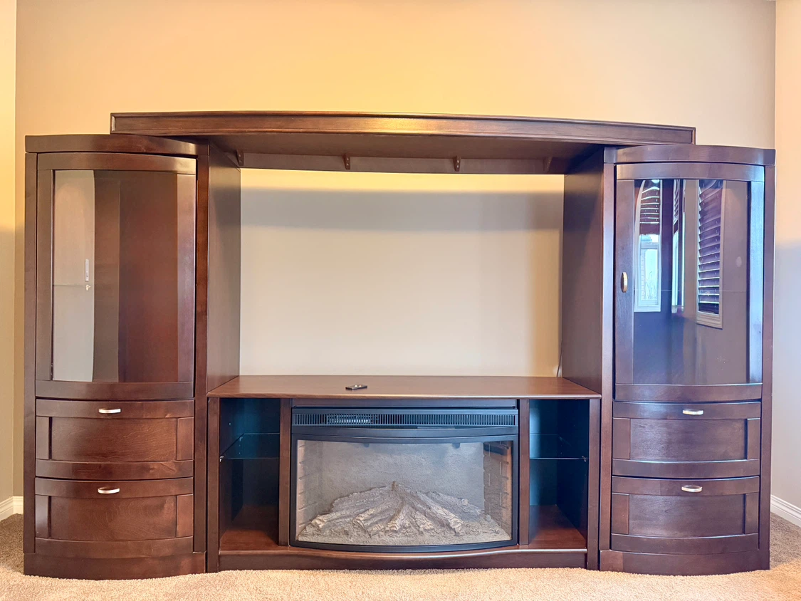Large Entertainment Unit w/ Fireplace