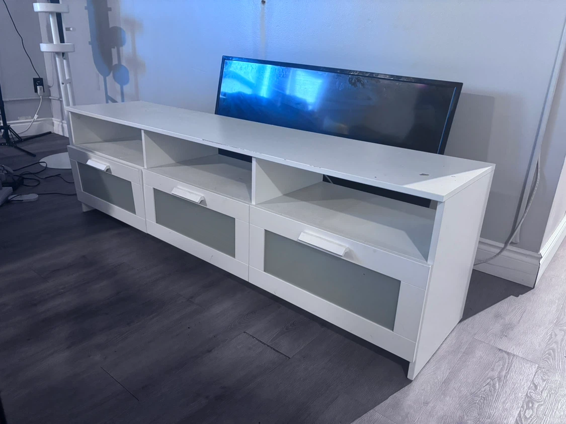 IKEA White TV Stand Media Console - photo 2