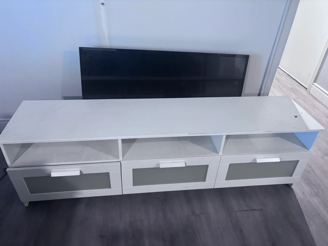 IKEA White TV Stand Media Console - photo 3