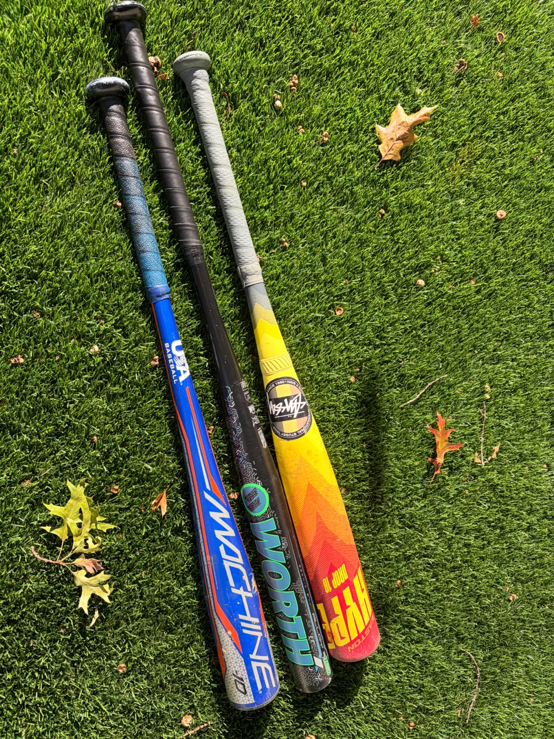 3 Baseball Bats: Easton, Worth, Rawlings - photo 3