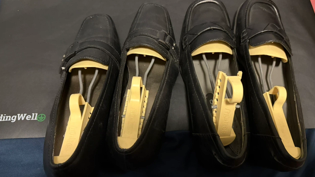 Black Loafers with Shoe Trees (2)