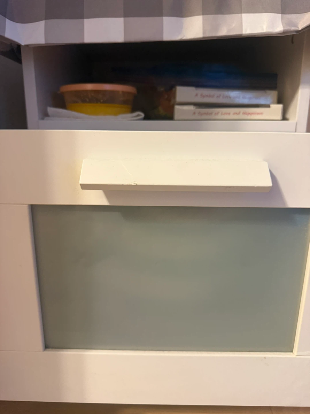 NEED GONE TODAY -  2 White Nightstand with Frosted Glass Drawer - photo 4
