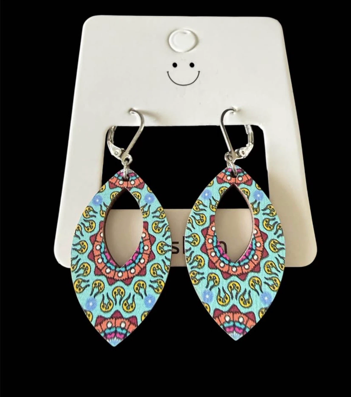 Teardrop Mandala Pattern Earrings