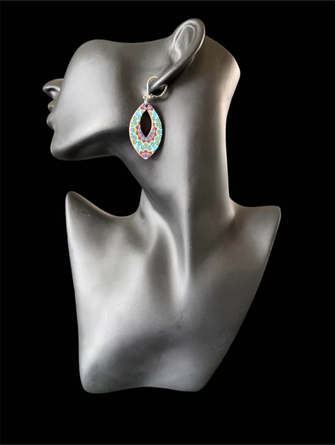 Teardrop Mandala Pattern Earrings - photo 2