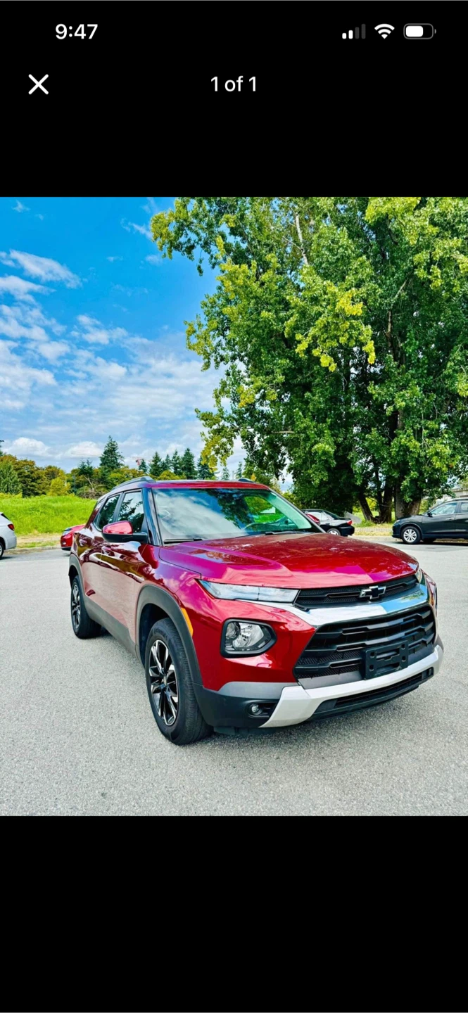 Red Chevrolet Trailblazer LT AWD