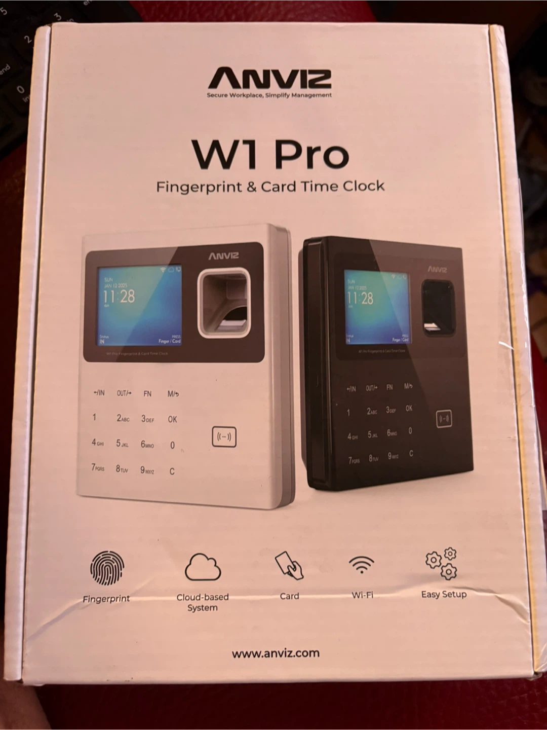 ANVIZ W1 Pro Fingerprint & Card Time Clock - Black - photo 2
