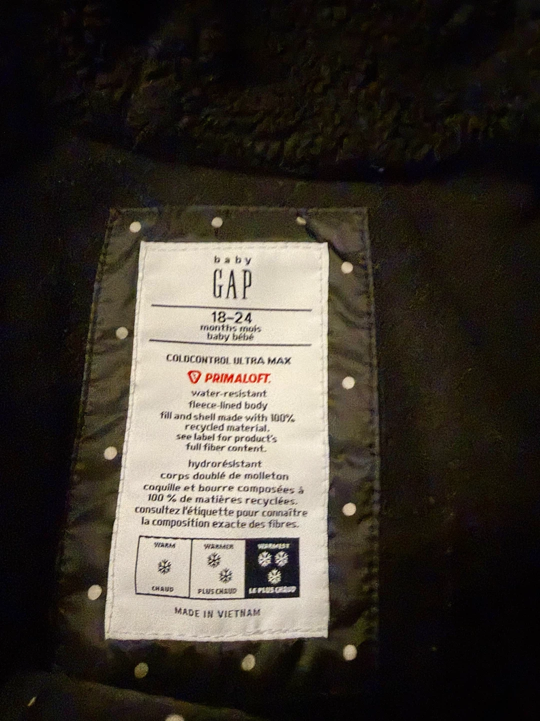 EUC Baby GAP ColdControl Ultra Max snowsuit - 18-24 months - photo 3