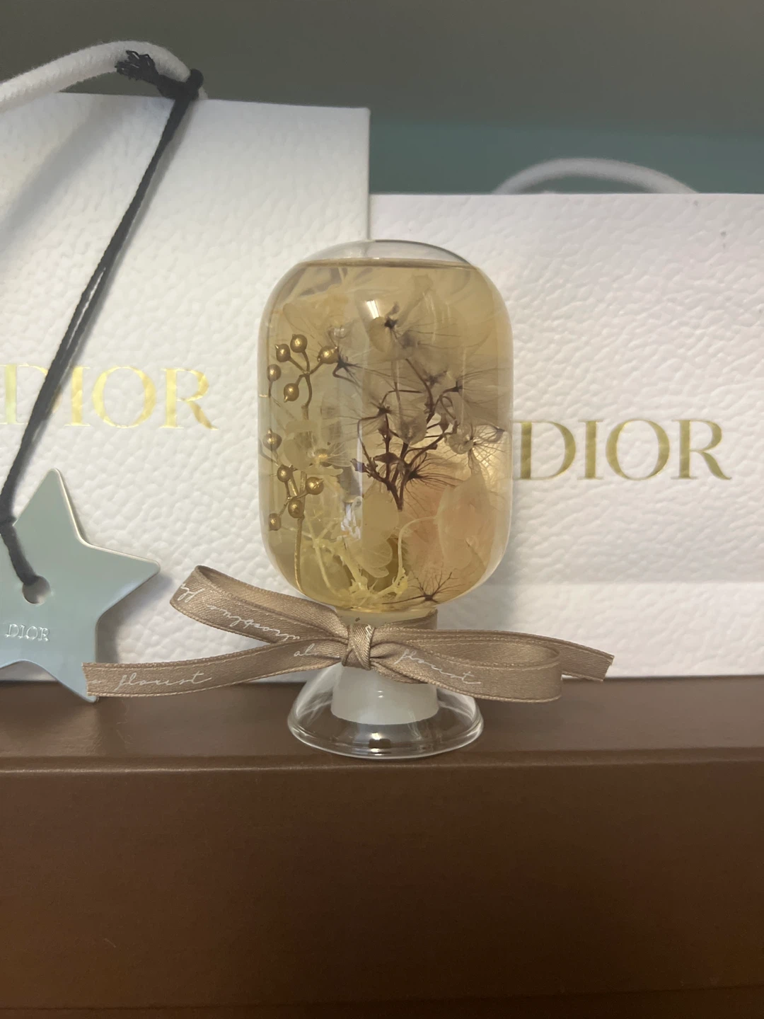 Glass Preserved Flower Decor