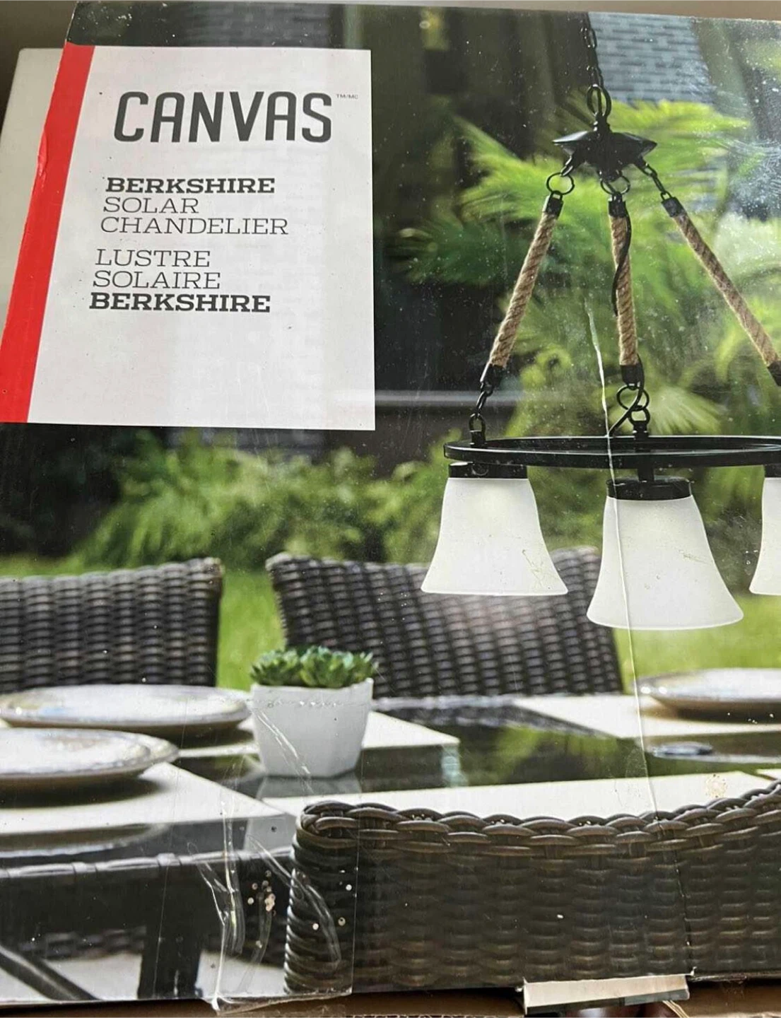 CANVAS Berkshire Outdoor Solar 3-Light Chandelier