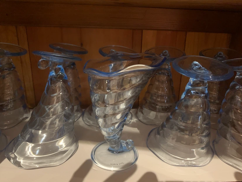 Set of 12 Vintage Bormioli Rocco desert