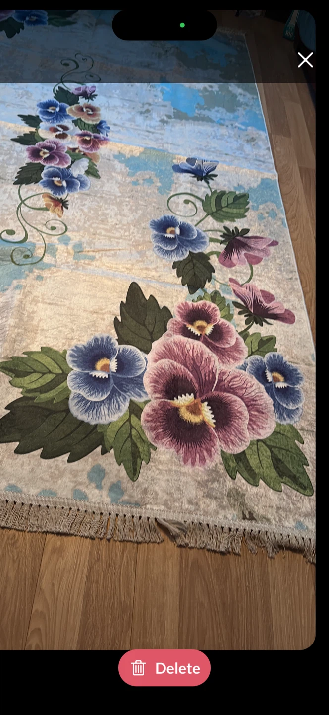 Floral Area Rug with Fringe - photo 2