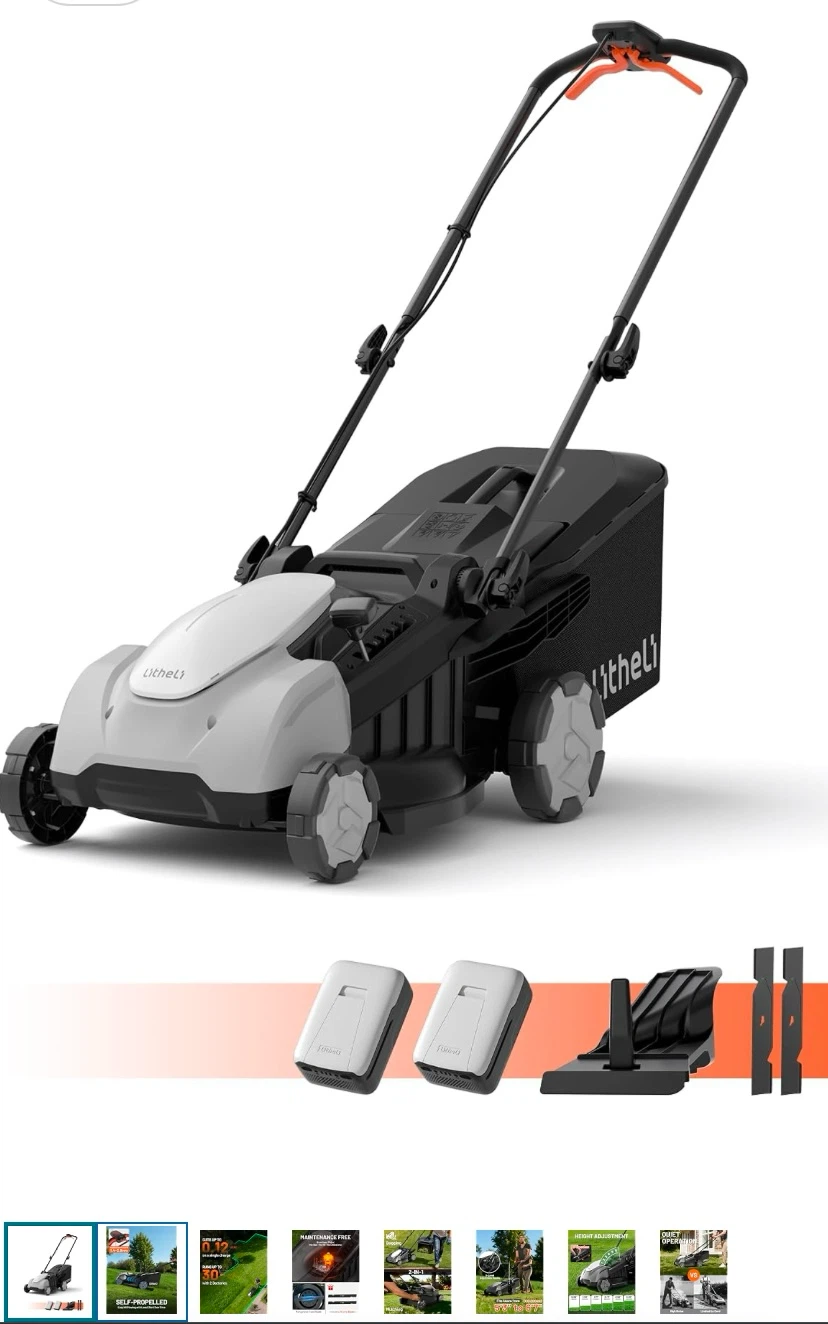 Litheli Self-Propelled Electric Lawn Mower