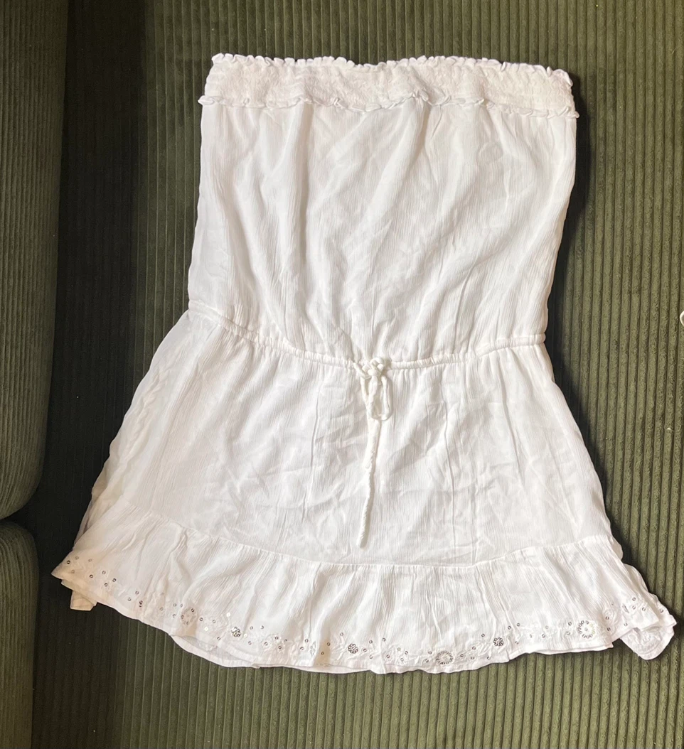 Strapless White Dress – Hollister (Size L)