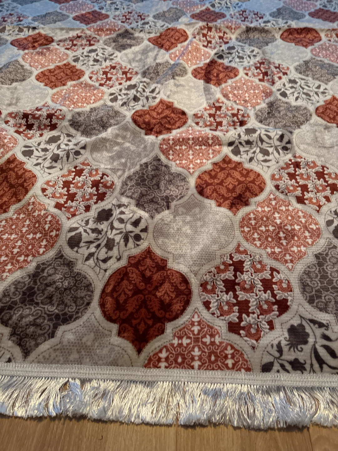 Patterned Area Rug with Tassels - photo 2