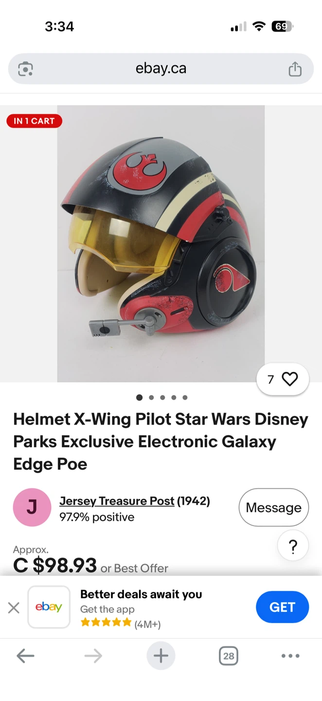 Star Wars X-Wing Pilot Helmet - Poe Dameron - photo 5