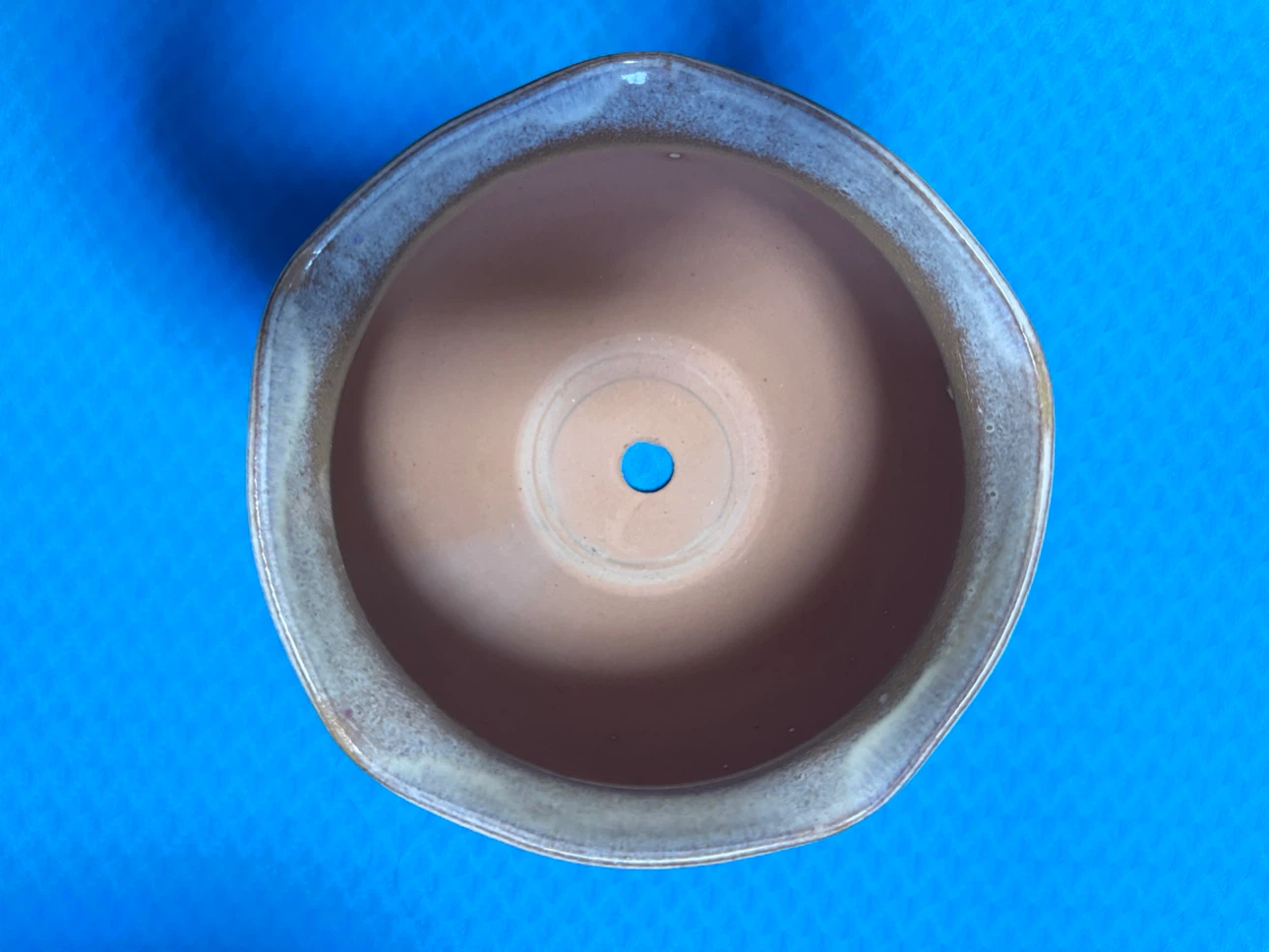 Large Glazed Ceramic Flower Pot with Drainage Hole - photo 2
