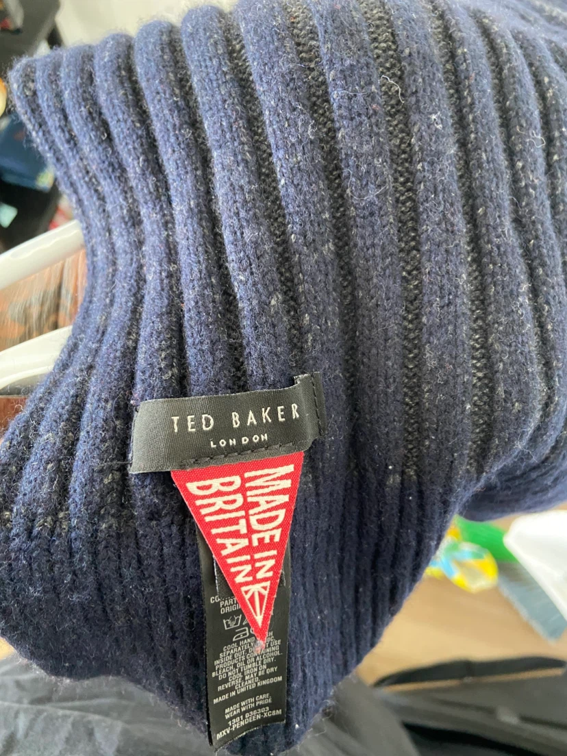 Ted Baker London Navy Ribbed Scarf - photo 2