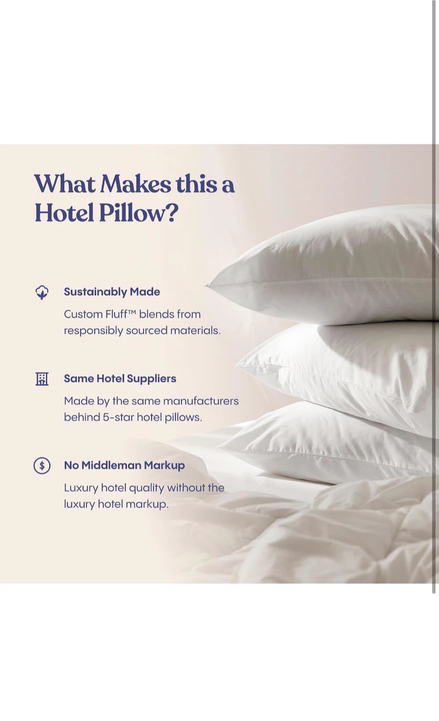 FLUFF Hotel Pillow 2-Pack Standard - photo 3