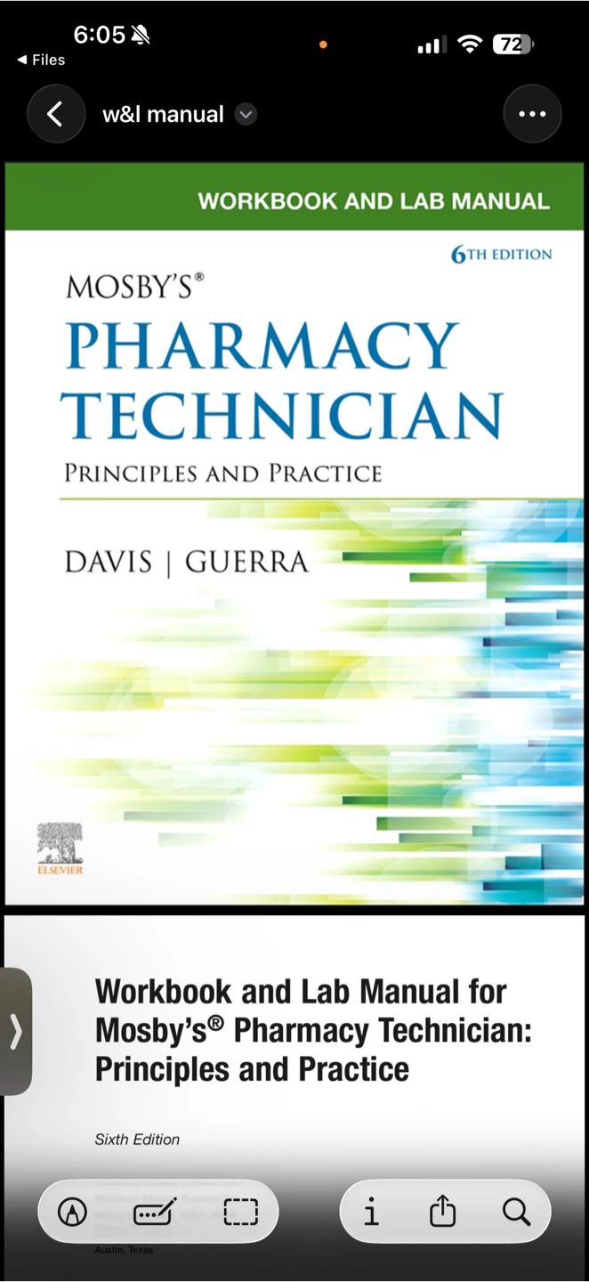 Mosby's Pharmacy Technician Workbook and Lab Manual 6th Ed