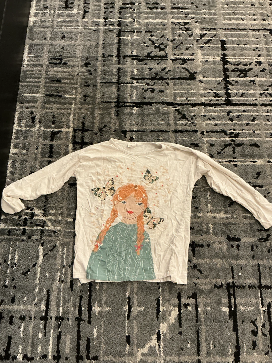 Zara Kids Girls Long Sleeve Shirt & Gap Joggers Set - photo 4