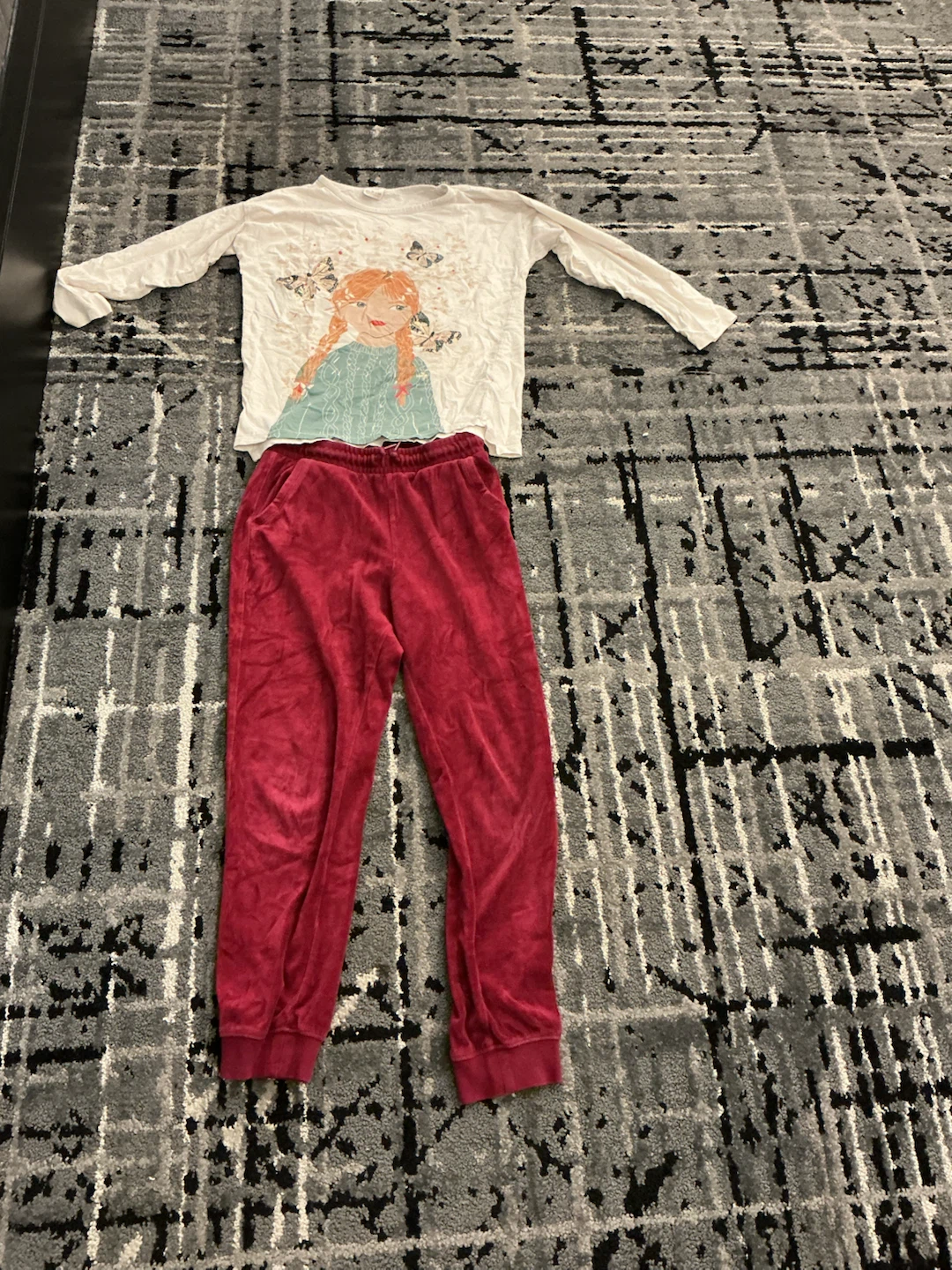Zara Kids Girls Long Sleeve Shirt & Gap Joggers Set - photo 5