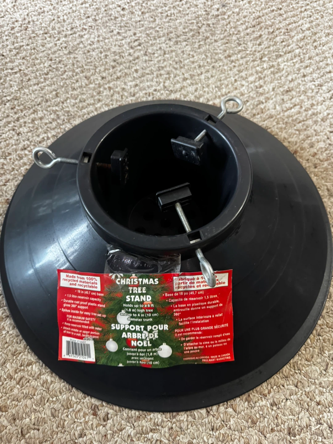 Christmas Tree Stand-Holds 6ft Tree, Used Once