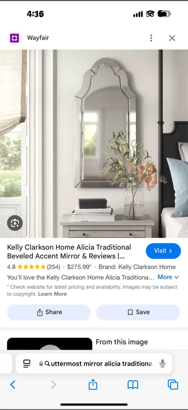 Kelly Clarkson Home Alicia Traditional Beveled Accent Mirror