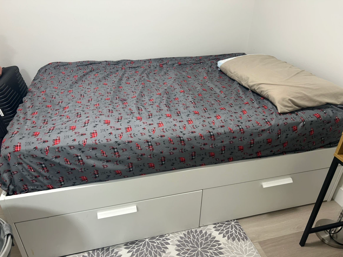 IKEA Queen Bed Frame with Storage Drawers + queen mattress