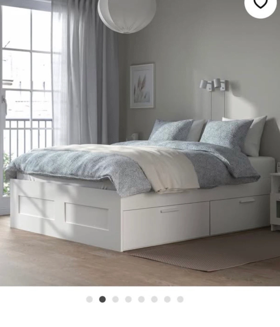 IKEA Queen Bed Frame with Storage Drawers + queen mattress - photo 2
