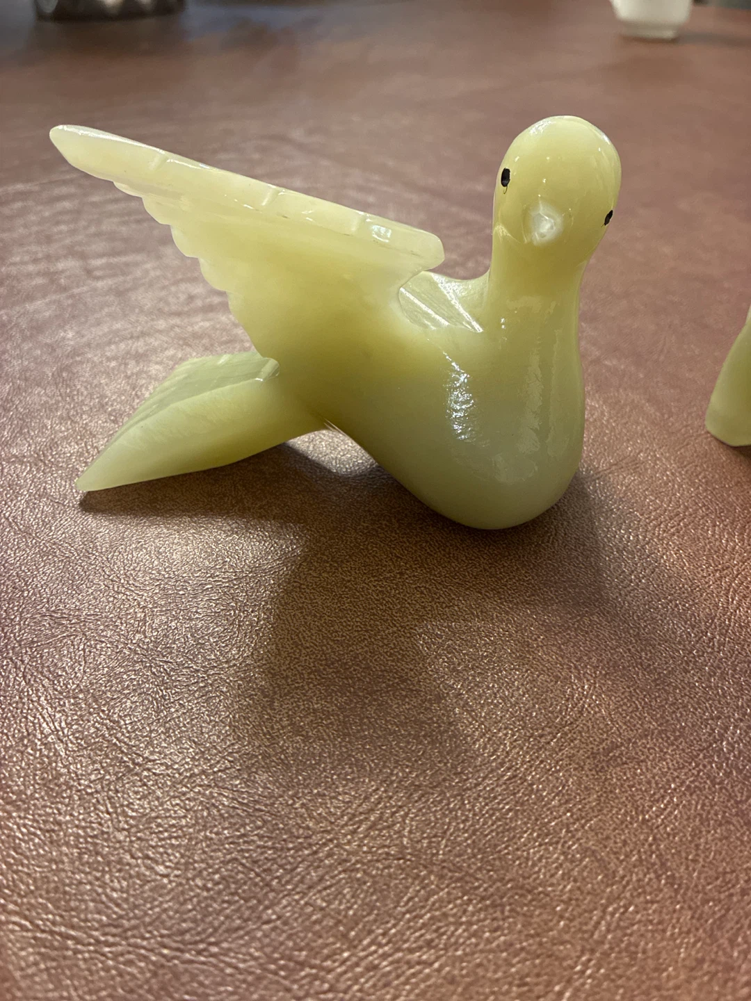 Set of 3 carved stone animal figurines - photo 2