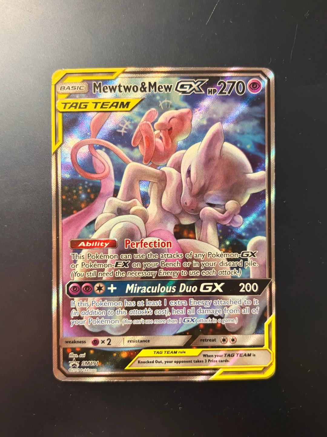 Mewtwo & Mew GX TAG TEAM Promo Card SM191